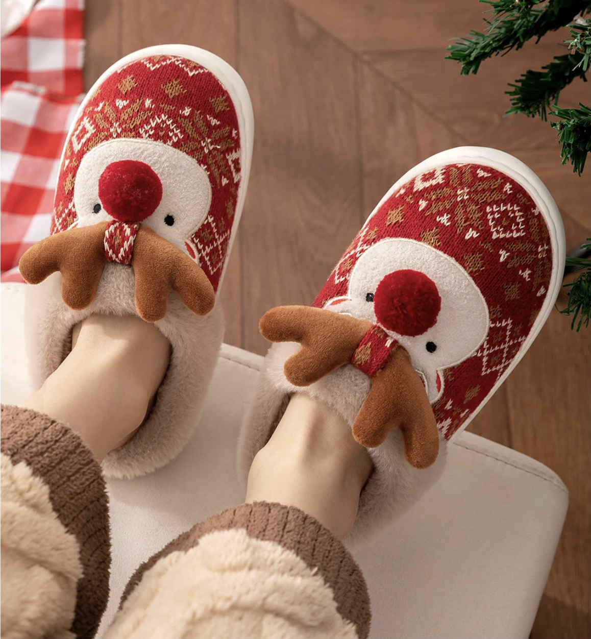The Lunoir Rudolph Slippers