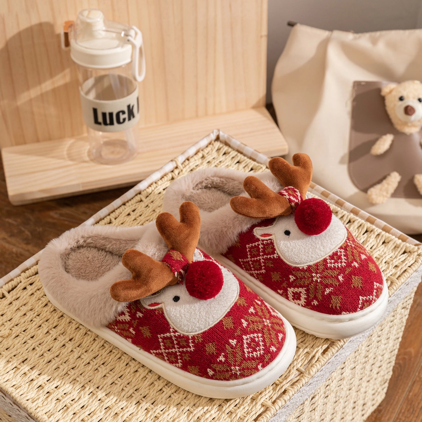 The Lunoir Rudolph Slippers