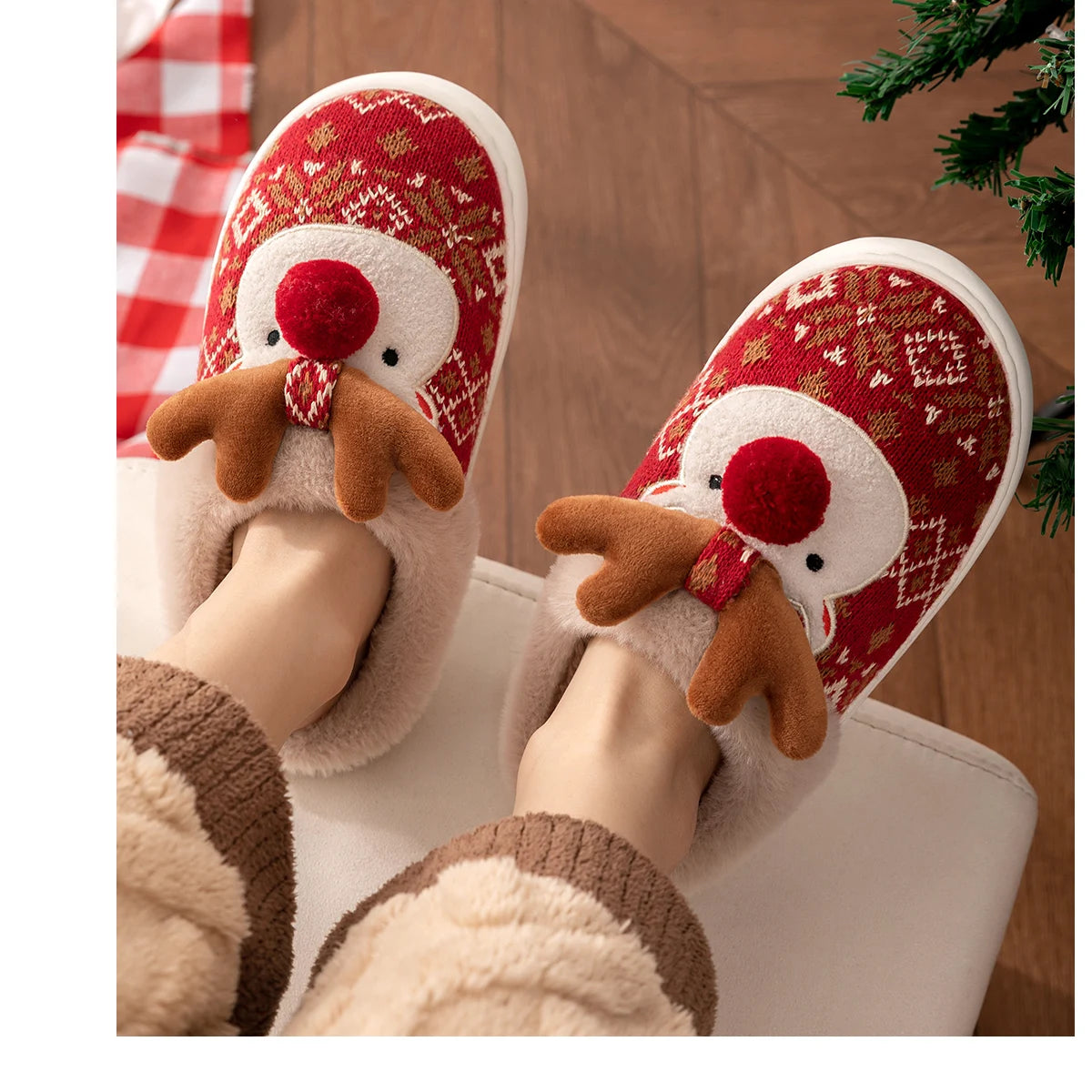 The Lunoir Rudolph Slippers